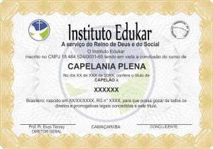 Modelo de Certificado e Credencial Edukar